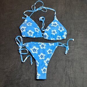 NEW Blue Floral Bikini Set